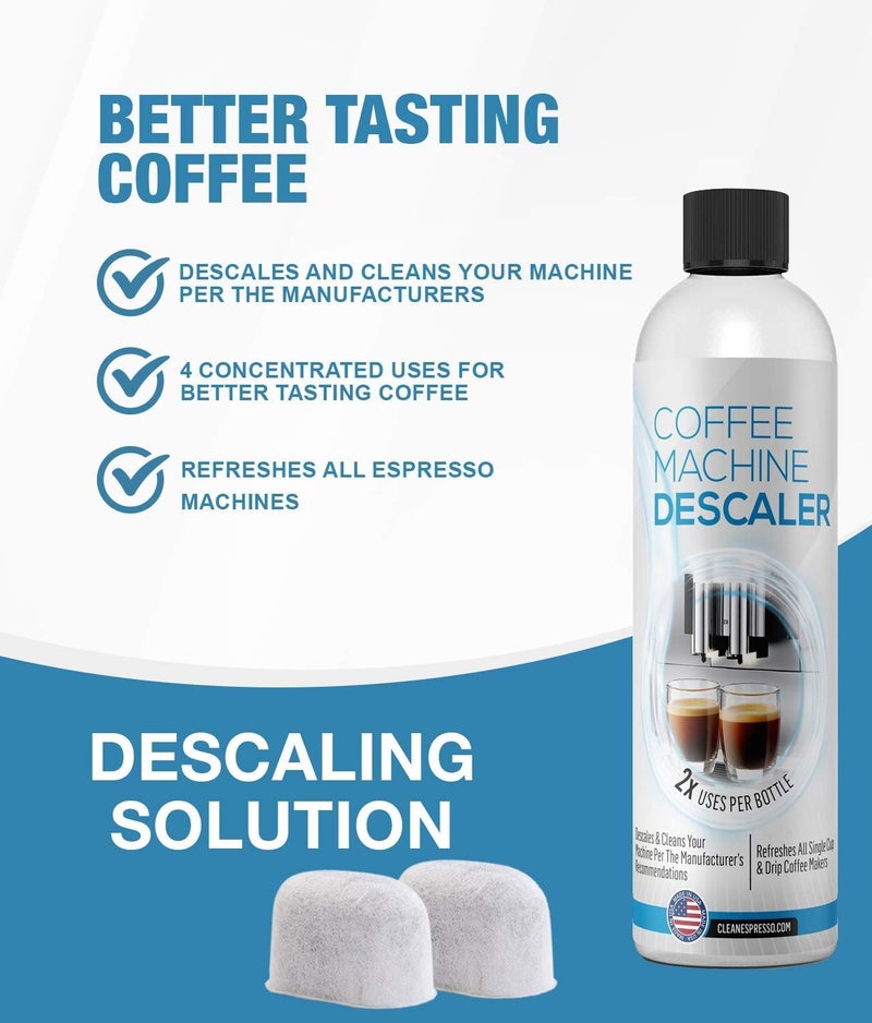 CleanEspresso - Designed For Breville Cleaning Kit - 40 Breville Compatible Cleaning Tablets + 2 Espresso Machine Water Filters + 2-Use Descaler - Espresso Machine Accessories - Image 3